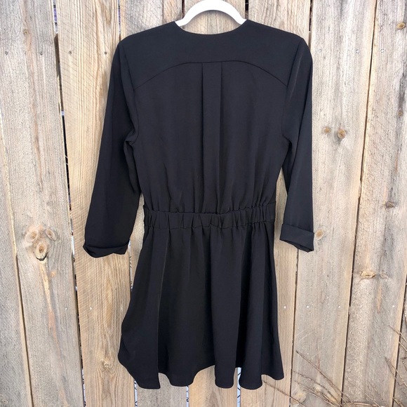 *NWT Topshop | Black Long Sleep Wrap Dress Size 6 - Picture 4 of 6